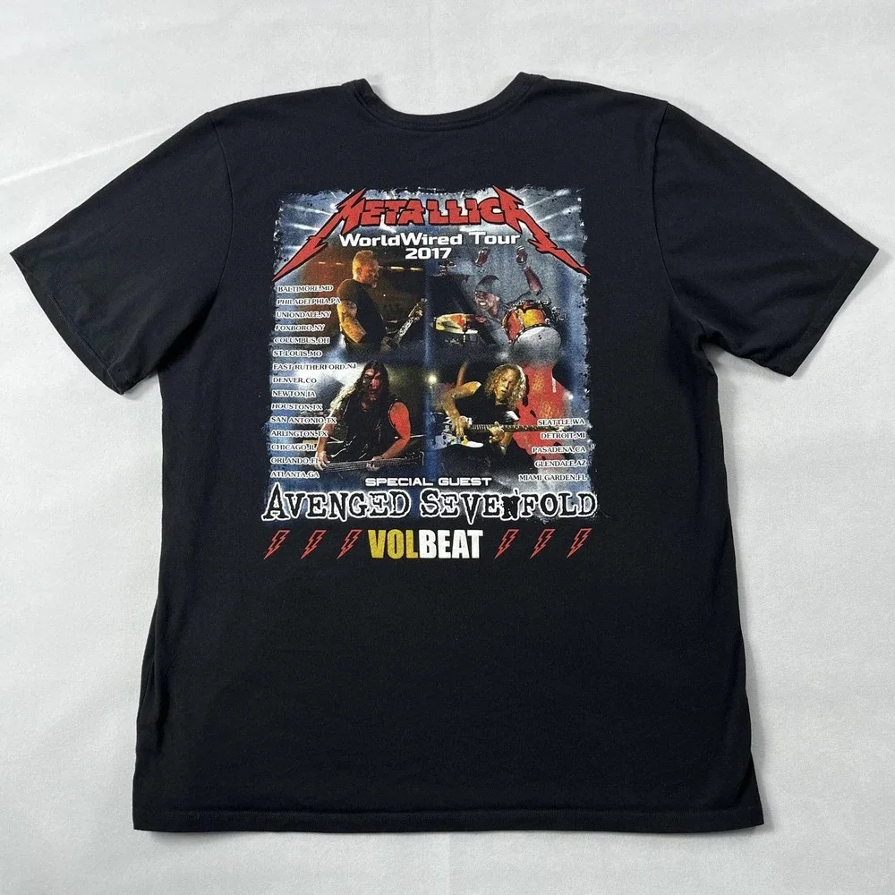 Metallica Shirt Youth XL Black Nike Hardwired To Self Destruct‎ Tour 2017